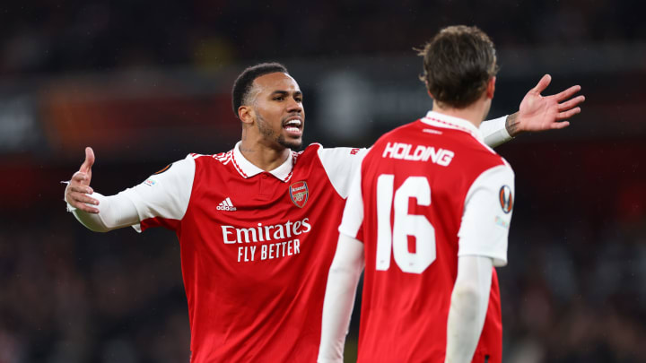 Gabriel limped off against Chelsea in the week. (Photo by Marc Atkins/Getty Images)