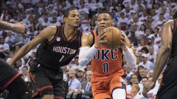 OKLAHOMA CITY, OK - APRIL 23: Russell Westbrook