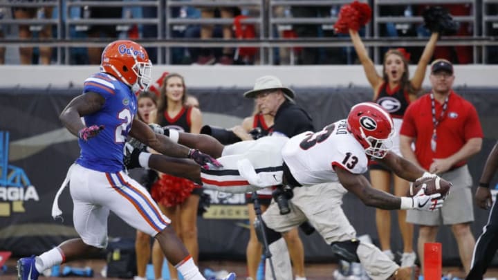 JACKSONVILLE, FL - OCTOBER 28: Elijah Holyfield