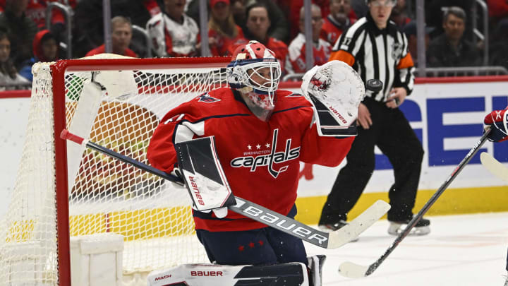 Vitek Vanecek, Washington Capitals Mandatory Credit: Brad Mills-USA TODAY Sports