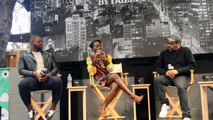 Winstone Duke, Lupita Nyong'o and Jordan Peele at SXW talk Us. Photo: Sandy C.