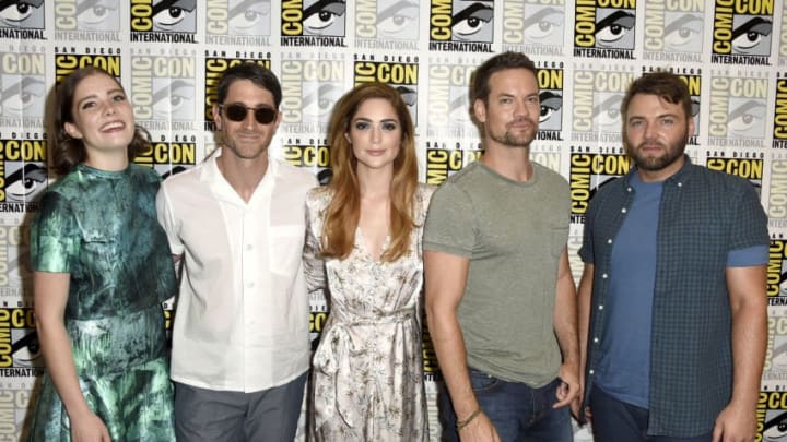 SAN DIEGO, CA - JULY 22: (L-R) Actors Elise Eberle, Iddo Goldberg, Janet Montgomery, Shane West and Seth Gabel attend WGN's "Salem" Press Line during Comic-Con International 2016 at Hilton Bayfront on July 22, 2016 in San Diego, California. (Photo by Frazer Harrison/Getty Images)