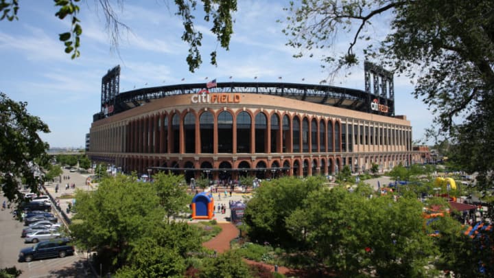 NEW YORK, NEW YORK - May 21: An exterior general view of Citi Field, home of the New York Mets on game day during the Los Angeles Angeles Vs New York Mets regular season MLB game at Citi Field on May 21, 2017 in New York City. (Photo by Tim Clayton/Corbis via Getty Images)