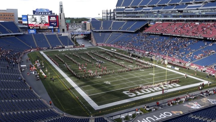 Sep 24, 2016; Foxborough, MA, USA; A general view of Gillette Stadium prior to the game between the Mississippi State Bulldogs and the Massachusetts Minutemen. Mandatory Credit: Greg M. Cooper-USA TODAY Sports