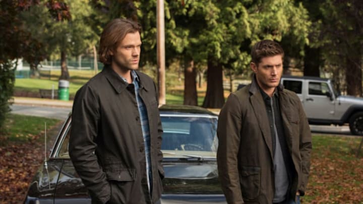 Supernatural -- "Wayward Sisters" -- Image Number: SN1310d_0079.jpg -- Pictured (L-R):Jared Padalecki as Sam and Jensen Ackles as Dean -- Photo: Dean Buscher/The CW -- ÃÂ© 2017 The CW Network, LLC All Rights Reserved