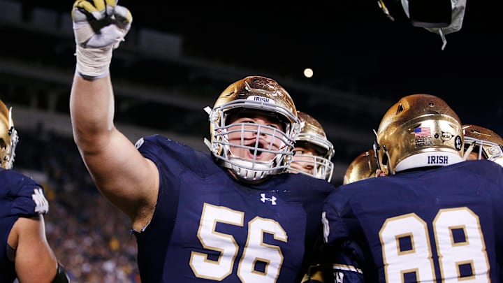 SOUTH BEND, IN – OCTOBER 17: Quenton Nelson (Photo by Joe Robbins/Getty Images)