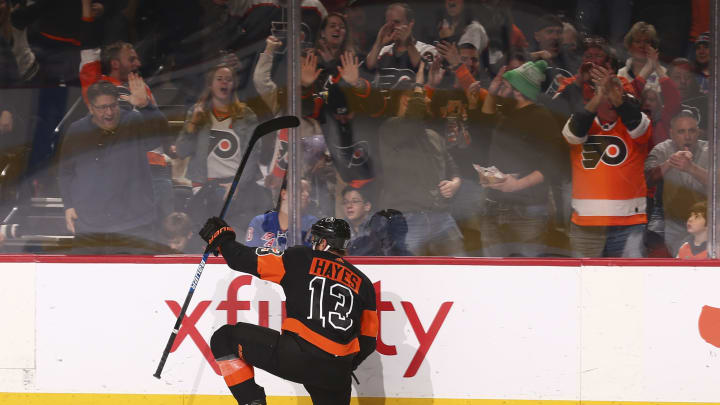 Kevin Hayes, Philadelphia Flyers. (Photo by Mitchell Leff/Getty Images)