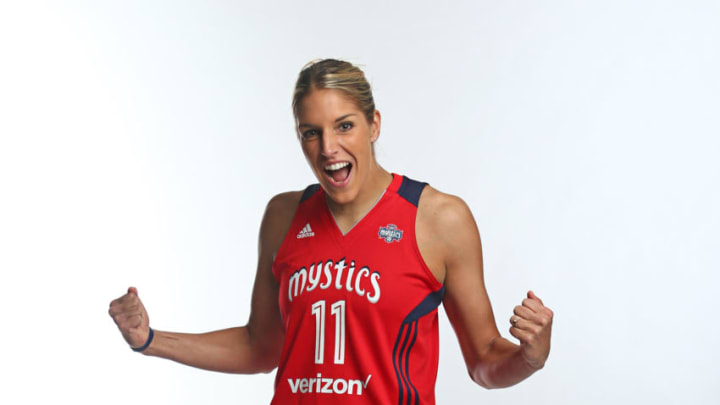 WASHINGTON DC – FEBRUARY 08: Elena Delle Donne of the Washington Mystics poses for a photo on February 10, 2017 at Verizon Center in Washington, DC. NOTE TO USER: User expressly acknowledges and agrees that, by downloading and or using this photograph, User is consenting to the terms and conditions of the Getty Images License Agreement. Mandatory Copyright Notice: Copyright 2017 NBAE (Photo by Ned Dishman/NBAE via Getty Images)