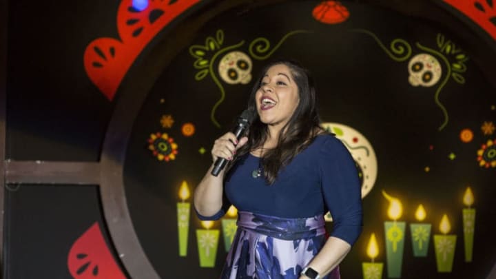 PALA, CALIFORNIA - MAY 03: Comedian Gina Brillon performs on stage at Pala Casino Resort and Spa on May 03, 2019 in Pala, California. (Photo by Daniel Knighton/Getty Images)