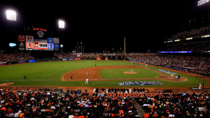 SAN FRANCISCO, CA - OCTOBER 26: A general view during Game Five of the 2014 World Series between the San Francisco Giants and the Kansas City Royals at AT&T Park on October 26, 2014 in San Francisco, California. (Photo by Jamie Squire/Getty Images)