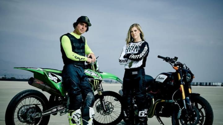 Axell Hodges (left) and Vicki Golden feature in Evel Live 2. Photo Credit: Courtesy of History.