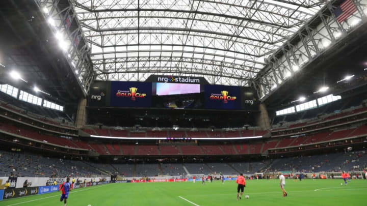 HOUSTON, TX - JUNE 29: A general view of NRG Stadium home stadium of the Houston Texans during the 2019 CONCACAF Gold Cup Quarter Final match between Haiti v Canada at NRG Stadium on June 29, 2019 in Houston, Texas. (Photo by Matthew Ashton - AMA/Getty Images)