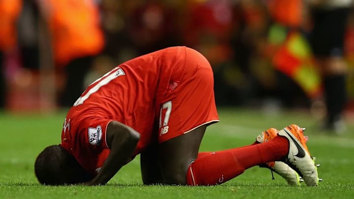 LIVERPOOL, ENGLAND - APRIL 20: Mamadou Sakho of Liverpool celebrates scoring his sides second goal during the Barclays Premier League match between Liverpool and Everton at Anfield, April 20, 2016, Liverpool, England (Photo by Clive Brunskill/Getty Images)