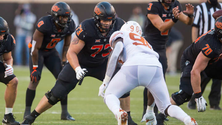 Moro Ojomo, Texas Football Mandatory Credit: Texas won 41-34. Brett Rojo-USA TODAY Sports