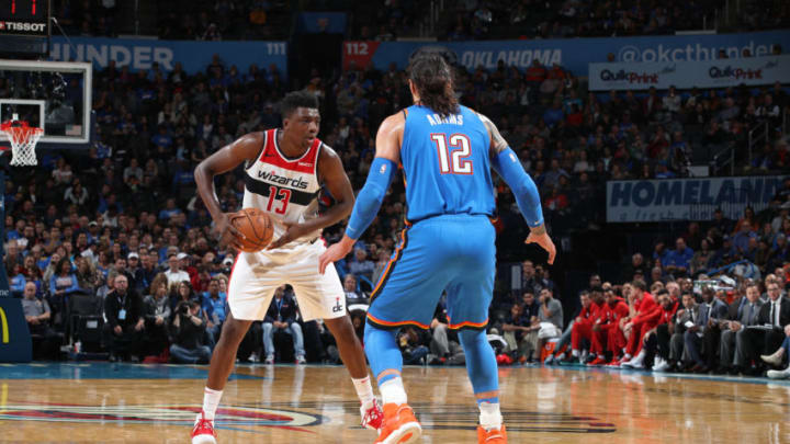 Washington Wizards Thomas Bryant Steven Adams (Photo by Zach Beeker/NBAE via Getty Images)