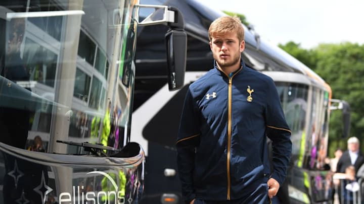 HULL, ENGLAND - MAY 21: Eric Dier of Tottenham Hotspur arrives at the stadium prior to the Premier League match between Hull City and Tottenham Hotspur at the KC Stadium on May 21, 2017 in Hull, England. (Photo by Laurence Griffiths/Getty Images)