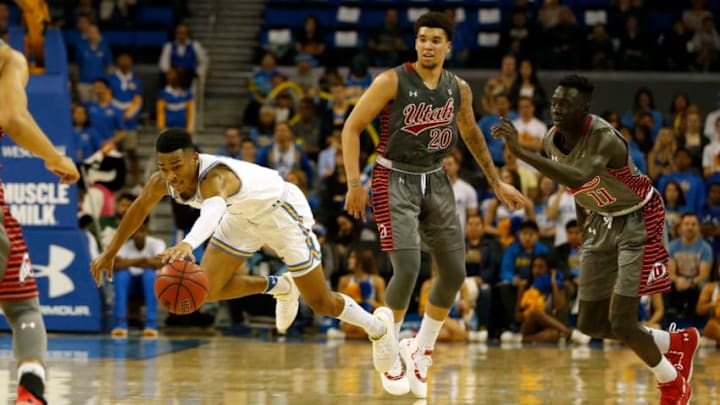 LOS ANGELES, CALIFORNIA - FEBRUARY 09: Jaylen Hands #4 of the UCLA Bruins reaches for the ball at half court during a game against the Utah Utes at Pauley Pavilion on February 09, 2019 in Los Angeles, California. (Photo by Katharine Lotze/Getty Images) LOS ANGELES, CALIFORNIA - FEBRUARY 09: Jaylen Hands #4 of the UCLA Bruins reaches for the ball at half court during a game against the Utah Utes at Pauley Pavilion on February 09, 2019 in Los Angeles, California. (Photo by Katharine Lotze/Getty Images)