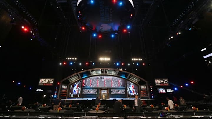 Jun 25, 2015; Brooklyn, NY, USA; General view of Barclays Center before the start of the 2015 NBA Draft. Mandatory Credit: Brad Penner-USA TODAY Sports