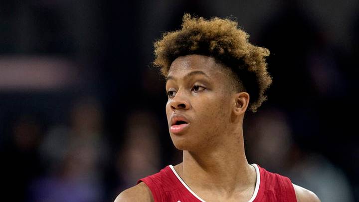 EVANSTON, ILLINOIS - JANUARY 22: Romeo Langford #0 of the Indiana Hoosiers looks on during the game against the Northwestern Wildcats at Welsh-Ryan Arena on January 22, 2019 in Evanston, Illinois. (Photo by Quinn Harris/Getty Images) EVANSTON, ILLINOIS - JANUARY 22: Romeo Langford #0 of the Indiana Hoosiers looks on during the game against the Northwestern Wildcats at Welsh-Ryan Arena on January 22, 2019 in Evanston, Illinois. (Photo by Quinn Harris/Getty Images)