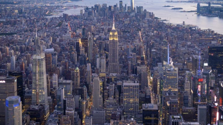 NEW YORK, NY - SEPTEMBER 19: An aerial view of Manhattan on September 19th, 2020 in New York City. (Photo by C. Taylor Crothers/Getty Images)