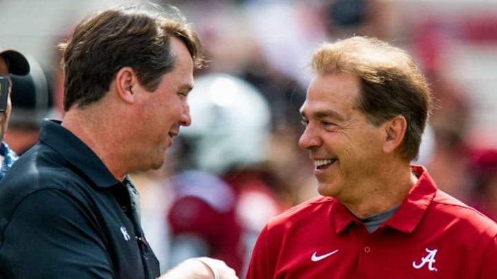 Will Muschamp, South Carolina Gamecocks, Nick Saban, Alabama Crimson Tide. (USA Today) Will Muschamp, South Carolina Gamecocks, Nick Saban, Alabama Crimson Tide. (USA Today)