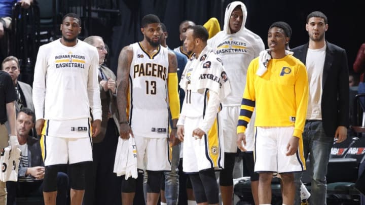 INDIANAPOLIS, IN - MARCH 26: The Indiana Pacers