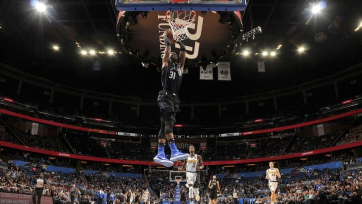 ORLANDO, FL - JANUARY 31: Terrence Ross #31 of the Orlando Magic dunks the ball during the game against the Indiana Pacers on January 31, 2019 at Amway Center in Orlando, Florida. NOTE TO USER: User expressly acknowledges and agrees that, by downloading and or using this photograph, User is consenting to the terms and conditions of the Getty Images License Agreement. Mandatory Copyright Notice: Copyright 2019 NBAE (Photo by Fernando Medina/NBAE via Getty Images)