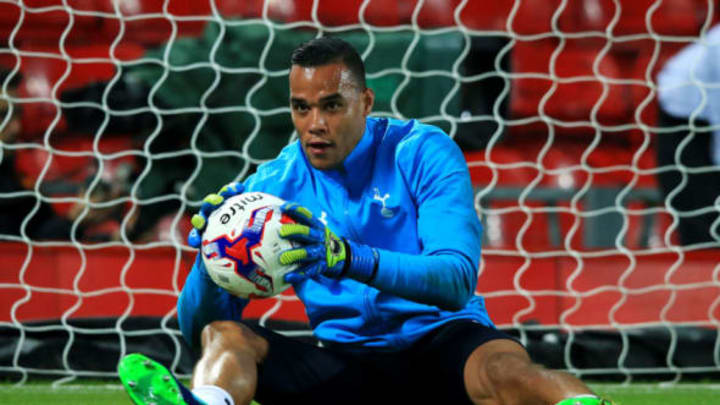 LIVERPOOL, ENGLAND – OCTOBER 25: Michel Vorm of Liverpool warms up ahead of the EFL Cup fourth round match between Liverpool and Tottenham Hotspur at Anfield on October 25, 2016 in Liverpool, England. (Photo by Jan Kruger/Getty Images)