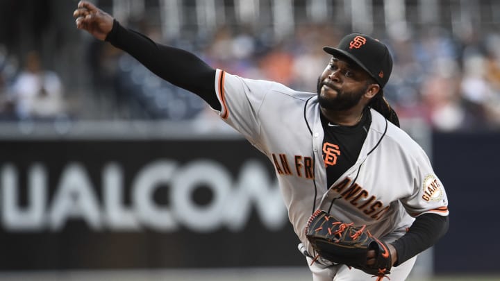 Royals Rumors: Johnny Cueto #47 of the San Francisco Giants (Photo by Denis Poroy/Getty Images)