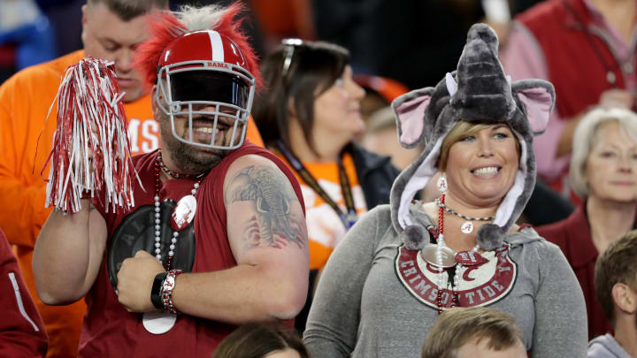 TAMPA, FL – JANUARY 09: Alabama Crimson Tide fans look on prior to the 2017 College Football Playoff National Championship Game between the Alabama Crimson Tide and the Clemson Tigers at Raymond James Stadium on January 9, 2017 in Tampa, Florida. (Photo by Streeter Lecka/Getty Images)