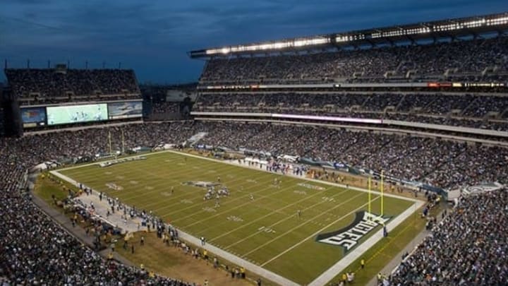 Nov 27, 2011; Philadelphia, PA, USA; A general view of the stadium during the first quarter of the game between the Philadelphia Eagles and the New England Patriots at Lincoln Financial Field. The Patriots defeated the Eagles 38-20. Mandatory Credit: Howard Smith-USA TODAY Sports