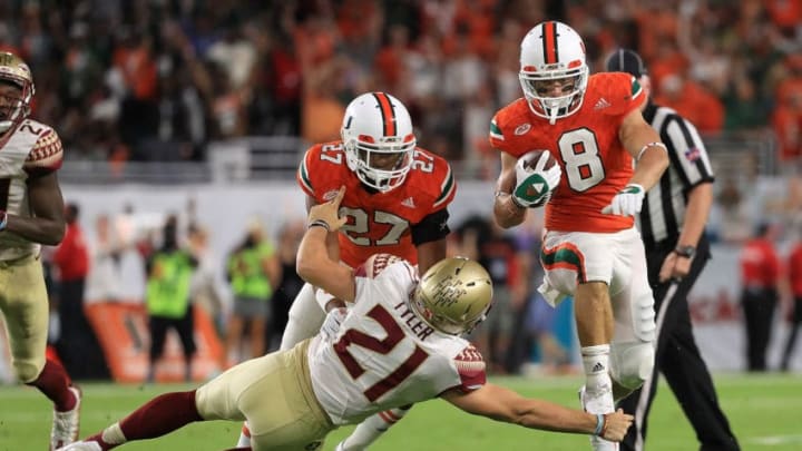 MIAMI GARDENS, FL - OCTOBER 08: Braxton Berrios