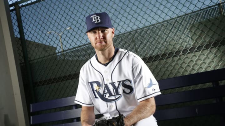 PORT CHARLOTTE, FL - FEBRUARY 25: Pitcher Jonny Venters #49 of the Tampa Bay Rays poses for a photo during the Rays' photo day on February 25, 2016 at Charlotte Sports Park in Port Charlotte, Florida. (Photo by Brian Blanco/Getty Images)