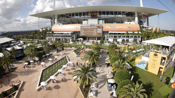 Mar 30, 2022; Miami Gardens, FL, USA; An overall view of the grounds at the Miami Open at Hard Rock Stadium. Mandatory Credit: Geoff Burke-USA TODAY Sports