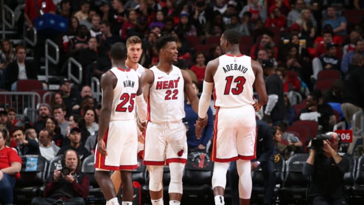The Miami Heat against the Chicago Bulls(Photo by Gary Dineen/NBAE via Getty Images)