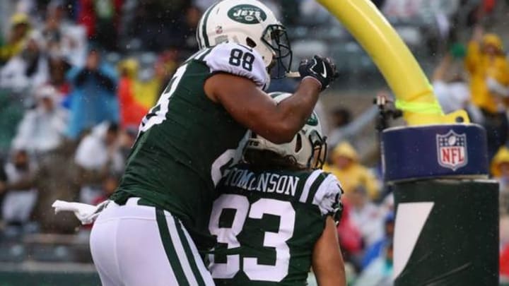 EAST RUTHERFORD, NJ – OCTOBER 29: Tight end Eric Tomlinson (Photo by Al Bello/Getty Images)