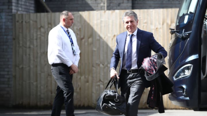 BURNLEY, ENGLAND - APRIL 14: Claude Puel, Manager of Leicester City arrives at the stadium prior to the Premier League match between Burnley and Leicester City at Turf Moor on April 14, 2018 in Burnley, England. (Photo by Matthew Lewis/Getty Images)