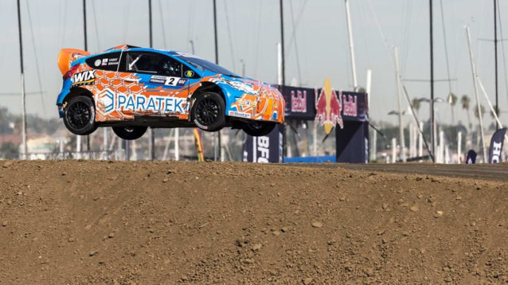Cabot Bigham racing at Red Bull Global Rallycross Los Angeles in San Pedro, California USA on October 9th, 2016. Photo Credit: Courtesy of Red Bull Global Rallycross