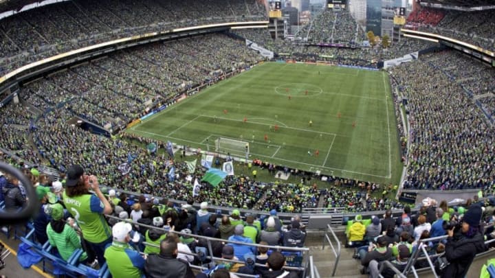 SEATTLE, WA - NOVEMBER 10: General view of the during the first half during a game between Toronto FC and Seattle Sounders FC at CenturyLink Field on November 10, 2019 in Seattle, Washington. (Photo by Craig Mitchelldyer/ISI Photos/Getty Images)