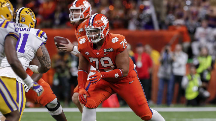 Jackson Carman, Clemson Football. (Photo by Don Juan Moore/Getty Images)