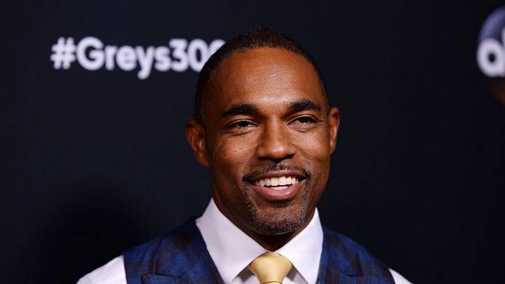 LOS ANGELES, CA - NOVEMBER 04: Actor Jason George arrives at the 300th Episode Celebration for ABC's 'Grey's Anatomy' at TAO Hollywood on November 4, 2017 in Los Angeles, California. (Photo by Amanda Edwards/WireImage)