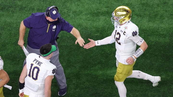 Notre Dame football went to the CFP for the second time in three seasons. (Photo by Carmen Mandato/Getty Images)