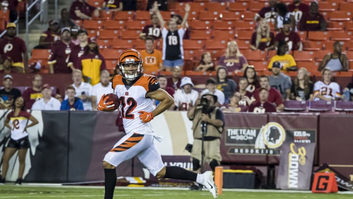 LANDOVER, MD – AUGUST 15: Alex Erickson #12 of the Cincinnati Bengals returns a punt for a touchdown against the Washington Redskins during the second half of a preseason game at FedExField on August 15, 2019 in Landover, Maryland. (Photo by Scott Taetsch/Getty Images)