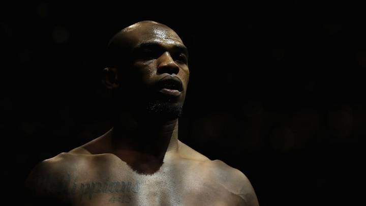 ANAHEIM, CA - JULY 29: Jon Jones looks on prior to a fight against Daniel Cormier in the Light Heavyweight title bout during UFC 214 at Honda Center on July 29, 2017 in Anaheim, California. (Photo by Sean M. Haffey/Getty Images)