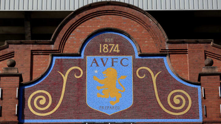 BIRMINGHAM, ENGLAND - SEPTEMBER 19: A view of the club badge before the Barclays Premier League match between Aston Villa and West Bromwich Albion at Villa Park stadium on September 19, 2015 in Birmingham, England. (Photo by Stephen Pond/Getty Images)