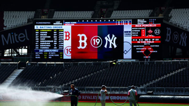 LONDON, ENGLAND - JUNE 28: A general view of the stadium during previews ahead of the MLB London Series games between Boston Red Sox and New York Yankees at London Stadium on June 28, 2019 in London, England. (Photo by Dan Istitene/Getty Images)