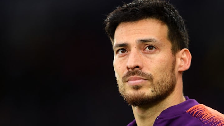 SWANSEA, WALES - MARCH 16: David Silva of Manchester City during the FA Cup Quarter Final match between Swansea City and Manchester City at Liberty Stadium on March 16, 2019 in Swansea, United Kingdom. (Photo by Harry Trump/Getty Images)