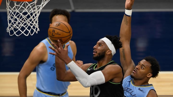 MINNEAPOLIS, MINNESOTA – MAY 05: Josh Okogie #20 of the Minnesota Timberwolves. (Photo by Hannah Foslien/Getty Images)