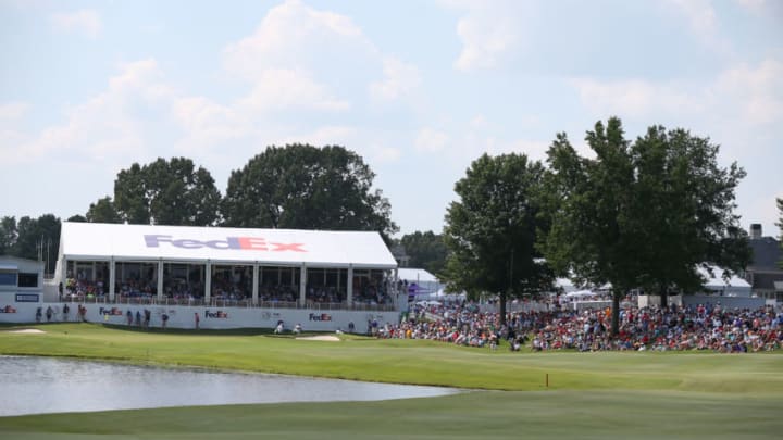 MEMPHIS, TENNESSEE - JULY 27: General view of the 18th hole during the third round of the World Golf Championship-FedEx St Jude Invitational at TPC Southwind on July 27, 2019 in Memphis, Tennessee. (Photo by Matt Sullivan/Getty Images)