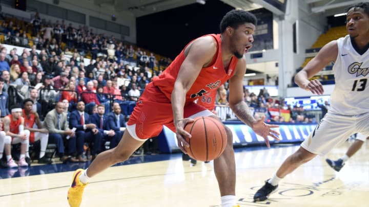 Atlantic 10 Basketball Marcus Weathers Duquesne Dukes (Photo by Mitchell Layton/Getty Images)